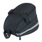 SACOCHE DE SELLE VELO BASIL MADA 1L NOIR FIXATION SANGLES SUR CHARIOT DE SELLE AVEC SOUFFLET