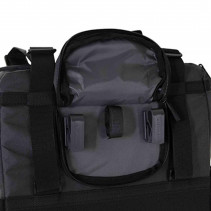 SACOCHE ARRIERE VELO LATERALE BASIL SHOPPER XL NOIR-GRIS DROIT-GAUCHE 20L (FIXATION PORTE BAGAGE)