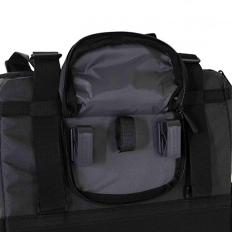 SACOCHE ARRIERE VELO LATERALE BASIL SHOPPER XL NOIR-GRIS DROIT-GAUCHE 20L (FIXATION PORTE BAGAGE)