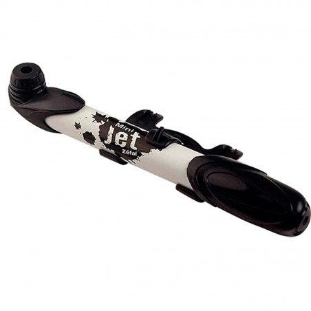 Pompe mini route/vtt Zefal mini jet 6 bars vp/vs blanche l230mm