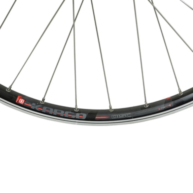 Roue vtc 700x35 arriere kargo disc vae-e-bike alu noire double paroi moyeu Shimano m475 disc 6 trous cassette 9-8v. (renforce)
