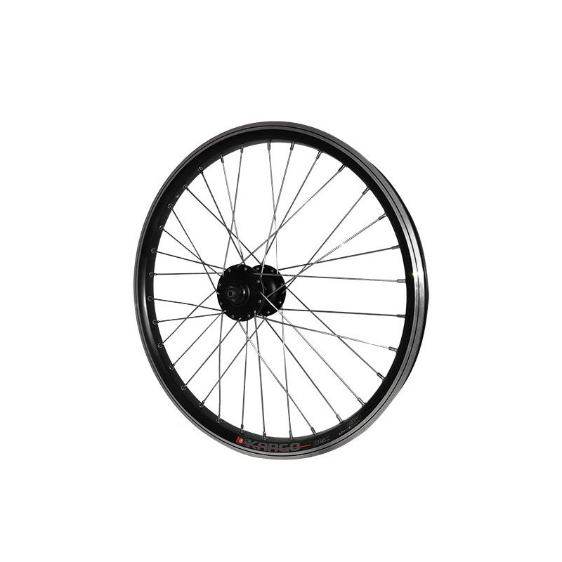 ROUE AVANT 20" NOIRE KARGO DP - MOYEU SHIMANO M475 DISC 6 T - 3660429835279