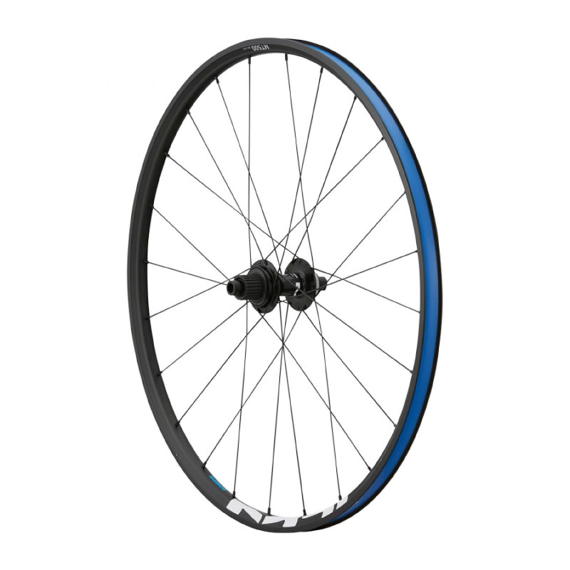 Roue vtt 27.5" Shimano mt501 boost disc centerlock arriere 12v. noir pneu axe traversant 12-148 - largeur jante exterieur