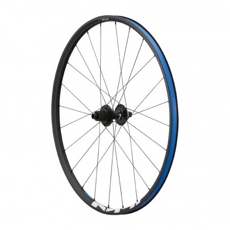 Roue vtt 27.5" Shimano mt501 boost disc centerlock arriere 12v. noir pneu axe traversant 12-148 - largeur jante exterieur