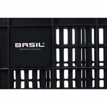 PANIER - CAISSE PLASTIQUE BASIL NOIRE 25L AVANT-ARRIERE (40x29x21cm)