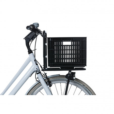 PANIER - CAISSE PLASTIQUE BASIL NOIRE 33L AVANT-ARRIERE (40x33x25cm)