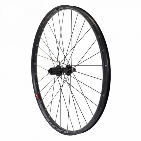 Roue vtt 27.5" plus trucky 35 disc arriere noir moy centerlock mt400 11-10v. (tubeless et tubetype) pour axe traversant 12-142