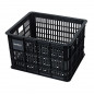 PANIER - CAISSE PLASTIQUE BASIL NOIRE 33L AVANT-ARRIERE (40x33x25cm)