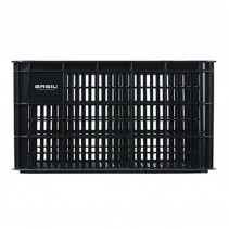 PANIER - CAISSE PLASTIQUE BASIL NOIRE 50L AVANT-ARRIERE (50x36x27cm)