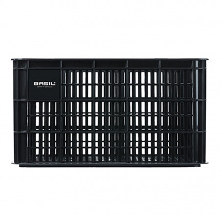 PANIER - CAISSE PLASTIQUE BASIL NOIRE 50L AVANT-ARRIERE (50x36x27cm)