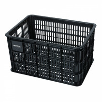 PANIER - CAISSE PLASTIQUE BASIL NOIRE 50L AVANT-ARRIERE (50x36x27cm)