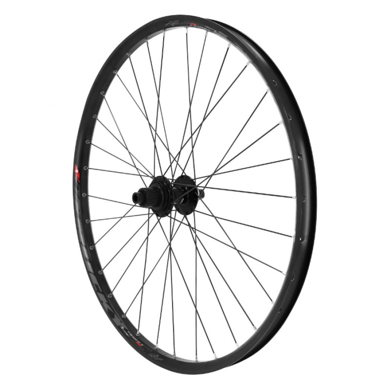 Roue vtt 27.5" plus trucky 35 disc arriere noir moy centerlock mt510 12v. microspline (tubeless et tubetype) pour axe