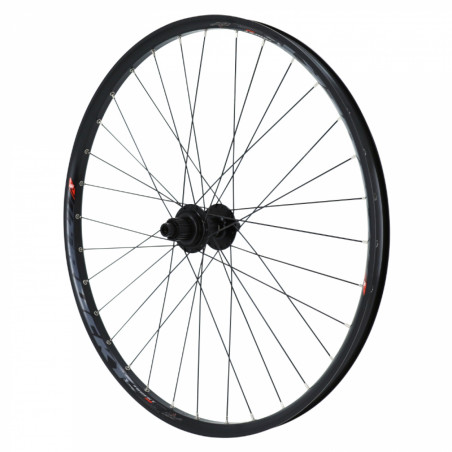 Roue vtt 27.5" plus trucky 35 disc arriere noir moy centerlock mt510 12v. microspline (tubeless et tubetype) pour axe