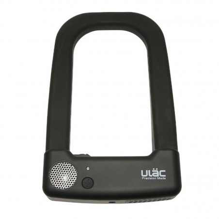 ANTIVOL VELO U AVEC ALARME SONORE 125x200x35mm SILICONE NOIR CLE (PROTEGE LA PEINTURE DES CHOCS)