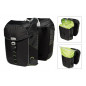 SACOCHES BASIL MILES BLACK LIME IMPERMÉABLE NOIR 34 L - 17751 - 8715019177514