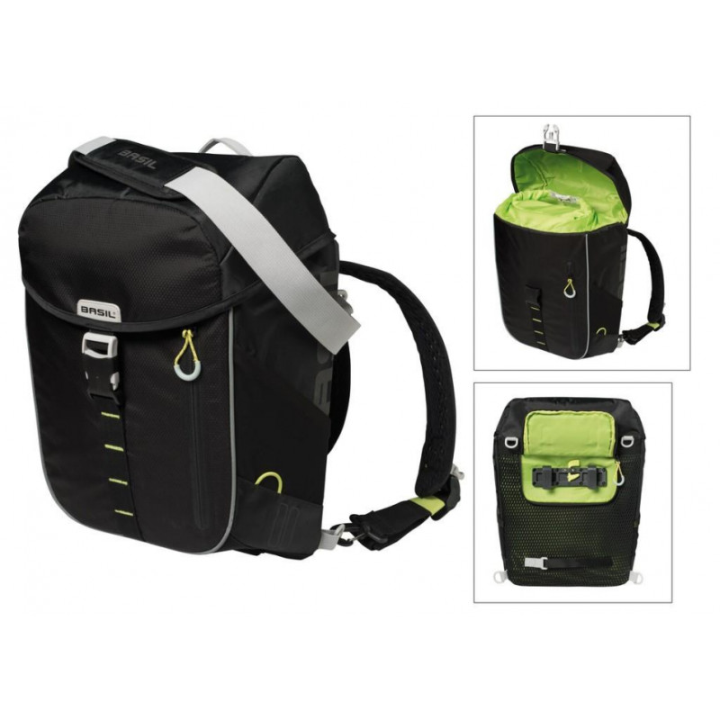SAC ARRIÈRE BASIL MILES DAYPACK NOIR IMPERMÉABLE 17L - 17750 - 8715019177507