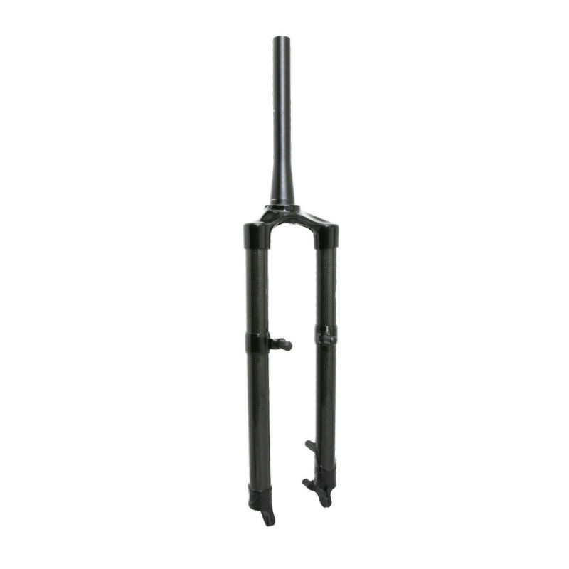 FOURCHE VTT 27.5 " RIGIDE ALU 7075 FOURREAUX CARBONE 3K POUR FREIN A DISQUE ET V-BRAKE PIVOT LISSE 1"1-8-28,6 EXTERIEUR