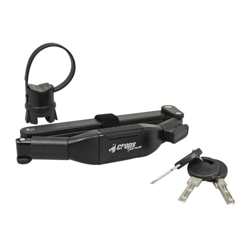 ANTIVOL VELO PLIABLE A CLE CROPS L 80cm NOIR TYPE COUTEAU - COMPATIBLE AVEC ALARME SONORE 159964