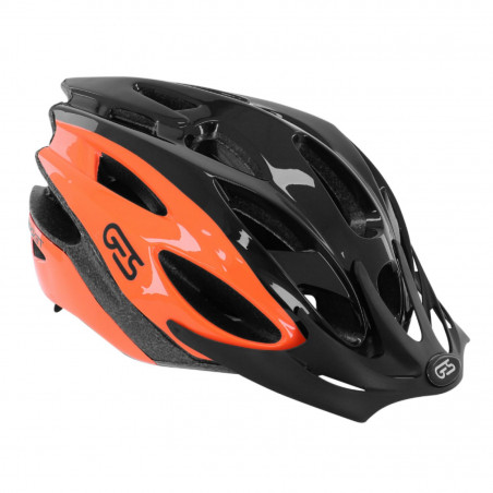 CASQUE VELO ADULTE GES VTT ROCKET NOIR-ORANGE TAILLE 54-58 AVEC VISIERE ET SYSTEM QUICK LOCK (VENDU EN BOITE)