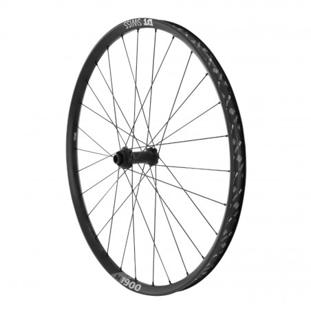 Roue vtt 27.5" dt swiss m1900 boost disc centerlock avant noir (compatible tubeless et tubetype) compatible axe 15-110 - jante