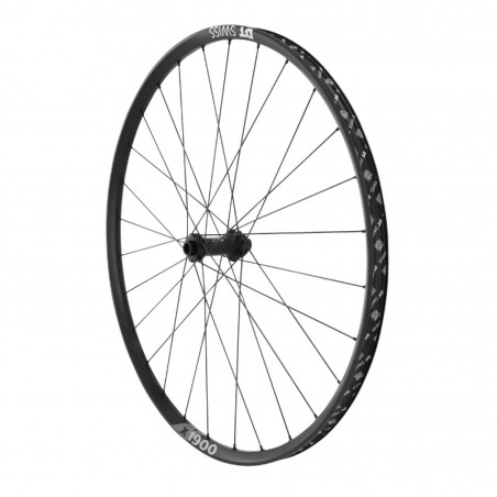 Roue vtt 29" dt swiss x1900 boost disc centerlock avant noir (tubeless et tubetype) compatible axe 15-110 - jante largeur