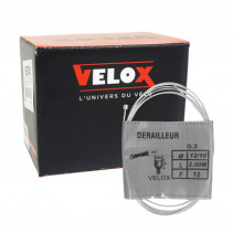 CABLE DE DERAILLEUR VELOX GALVA POUR SHIMANO  12-10  2,00M  (BOITE DE 25 CABLES)
