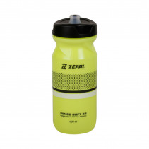 Bidon Zefal sense soft 65 jaune fluo-noir-blanc 650ml (bouchon visser et tetine etanche) (hauteur 193mm - poids 77g)