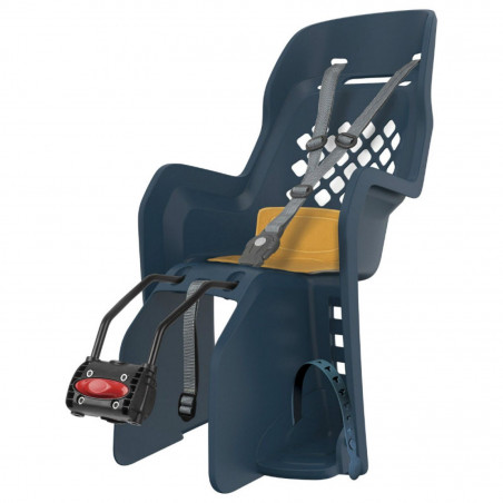Porte bebe-siege enfant arriere Polisport a fixer sur cadre joy jeans coussin jaune (9 a 22kgs) homologue en 14344