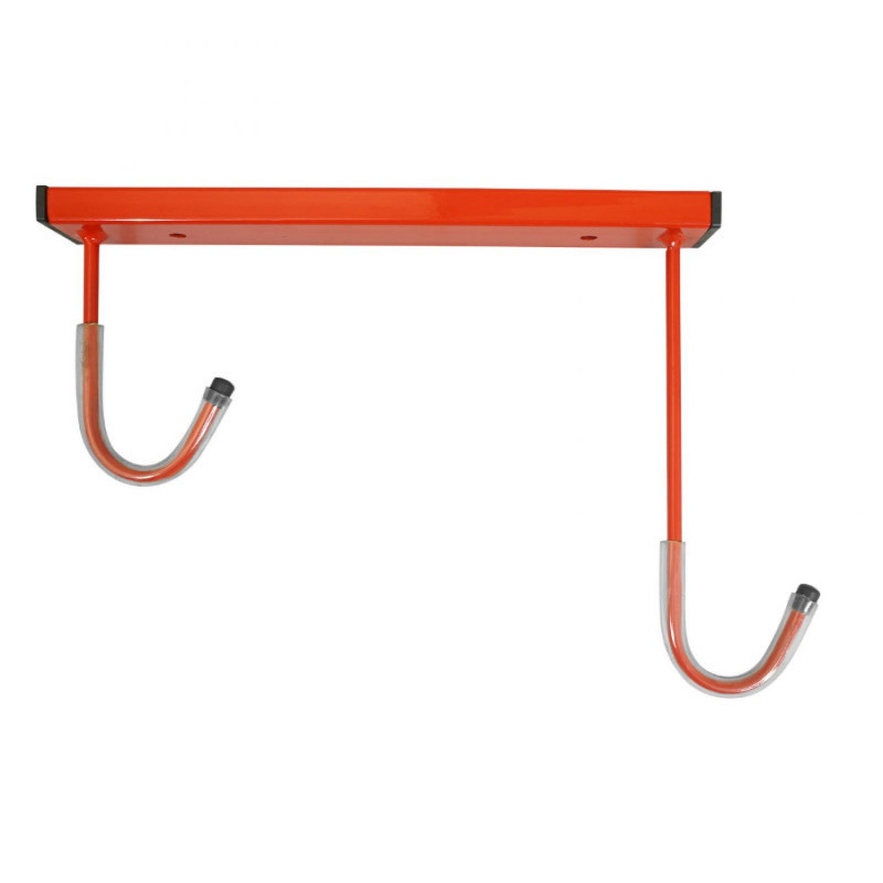 PRESENTOIR-SUPPORT VELO FIXATION PLAFOND POUR 2 VELOS FIXATION SUR ROUE