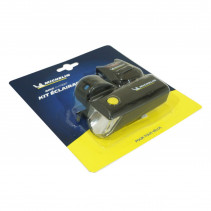 ECLAIRAGE VELO A PILE KIT MICHELIN NOIR AVEC PLUSIEURS MODES D'ECLAIRAGE ET AVEC INDICATEUR DE BATTERIE