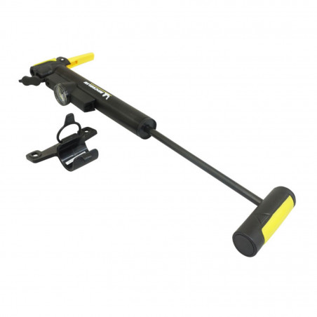 Pompe mini route-vtt Michelin noir en alu avec mano 8 bars poignee orientable (pression 5 bars max) vs-vp