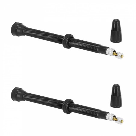 VALVE DE PNEU TUBELESS VITTORIA 80 mm ALU NOIR OBUS DEMONTABLE (VENDU PAR 2)