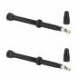 VALVE DE PNEU TUBELESS VITTORIA 80 mm ALU NOIR OBUS DEMONTABLE (VENDU PAR 2)