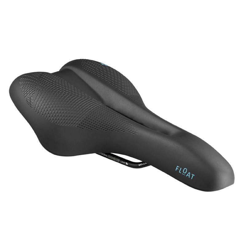 SELLE ROYAL LOISIR FLOAT ATHLETIC NOIR MIXTE  267x161mm A MEMOIRE DE FORME, AVEC TROU CENTRAL