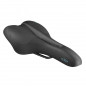 SELLE ROYAL LOISIR FLOAT ATHLETIC NOIR MIXTE  267x161mm A MEMOIRE DE FORME, AVEC TROU CENTRAL