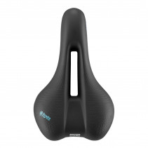 SELLE ROYAL LOISIR FLOAT ATHLETIC NOIR MIXTE  267x161mm A MEMOIRE DE FORME, AVEC TROU CENTRAL