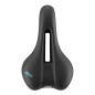 SELLE ROYAL LOISIR FLOAT ATHLETIC NOIR MIXTE  267x161mm A MEMOIRE DE FORME, AVEC TROU CENTRAL