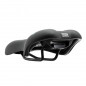 SELLE ROYAL LOISIR FLOAT ATHLETIC NOIR MIXTE  267x161mm A MEMOIRE DE FORME, AVEC TROU CENTRAL