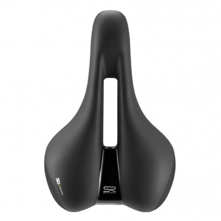 SELLE ROYAL LOISIR ELLIPSE AVEC TROU CENTRAL NOIR HOMME 276x180mm MATERIAU DOUBLE COUCHE