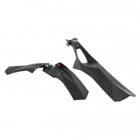 GARDE BOUE VTT KIT AV AR 26"-27.5"-29" HEBIE VIPER X RESINE NOIR ARTICULE