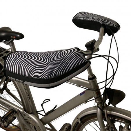 MANCHON-PROTEGE MAIN VELO TUCANO CITY NEOPRENE ETANCHE ZEBRE AVEC DOUBLURE THERMIQUE   REFLECHISSANT