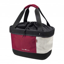 PANIER AVANT TOILE KLICKFIX SHOPPER ALINGO ROUGE-CREME-NOIR FIXATION SUR CINTRE 17L (38x26x24cm) (LIVRE SANS FIXATION)