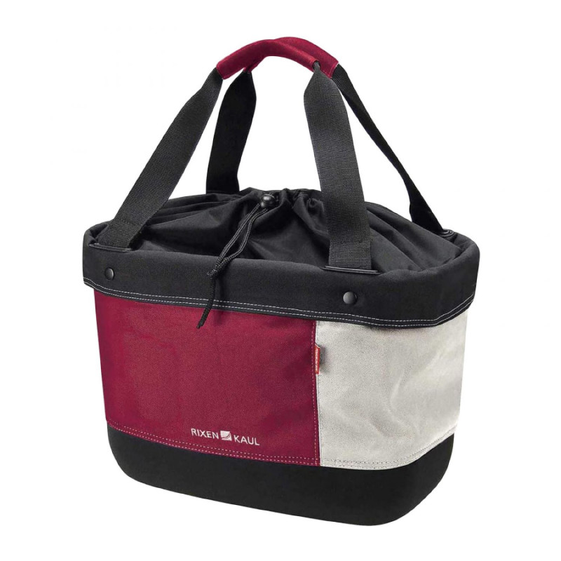 PANIER AVANT TOILE KLICKFIX SHOPPER ALINGO ROUGE-CREME-NOIR FIXATION SUR CINTRE 17L (38x26x24cm) (LIVRE SANS FIXATION)