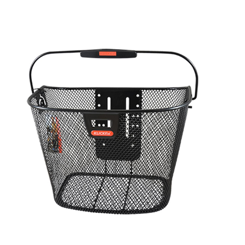 PANIER AVANT ACIER NID ABEILLE KLICKFIX 16L AVEC ANSE FIXATION SUR CINTRE ET CLIP POUR ECLAIRAGE