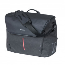 SAC VELO BASIL B-SAFE NOIR GRAPHITE WATERPROOF 17L FIXATION LATERAL SUR PORTE BAGAGE SYSTEME CROCHET HOOK POUR PORTABLE 16" 