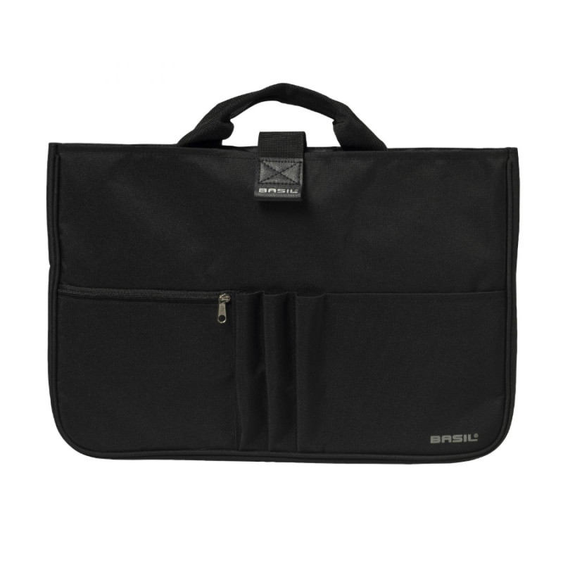 SAC VELO BASIL ORGANISER NOIR GRAPHITE WATERPROOF POUR PORTABLE 15.6"  (37x3x26cm) POUR SACOCHE BUSINESS DRY