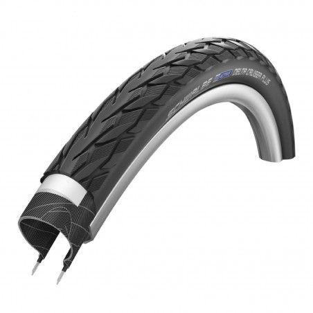 PNEU CITY - INVALIDE 24 X 1 3-8 SCHWALBE DELTA CRUISER NOIR FLANC BLANC TR (37-540)