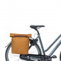 SACOCHE ARRIERE VELO LATERALE SAC BANDOULIERE BASIL CITY SHOPPER MARRON CAMEL DROIT-GAUCHE 14-16L FIXATION HOOK-ON PORTE