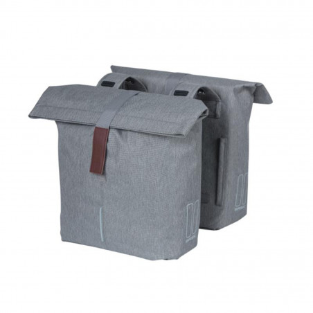 SACOCHES BASIL CITY RÉFLE.A/VELCRO POLYIESTER GRISES 28-32 L - 18072 - 8715019180729