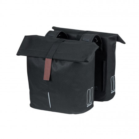 SACOCHES BASIL CITY RÉFLE.A/VELCRO POLYIESTER NOIRS 28-32 L - 18071 - 8715019180712